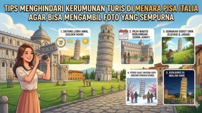 Tips Menghindari Kerumunan Turis di Menara Pisa Italia Agar Bisa Mengambil Foto yang Sempurna