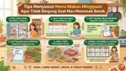 Tips Menyusun Menu Makan Mingguan Agar Tidak Bingung Saat Mau Memasak Besok