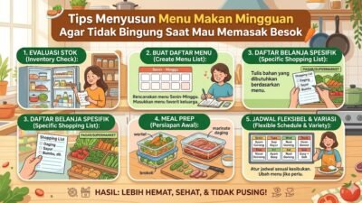 Tips Menyusun Menu Makan Mingguan Agar Tidak Bingung Saat Mau Memasak Besok
